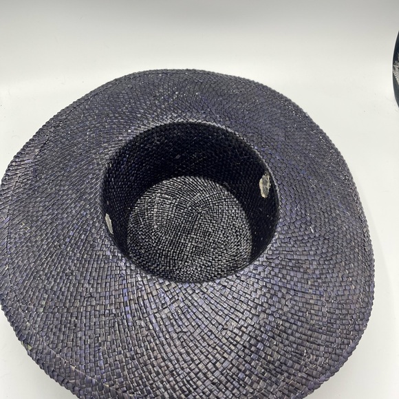 Elegant Black Woven Sun Hat - Picture 4 of 5